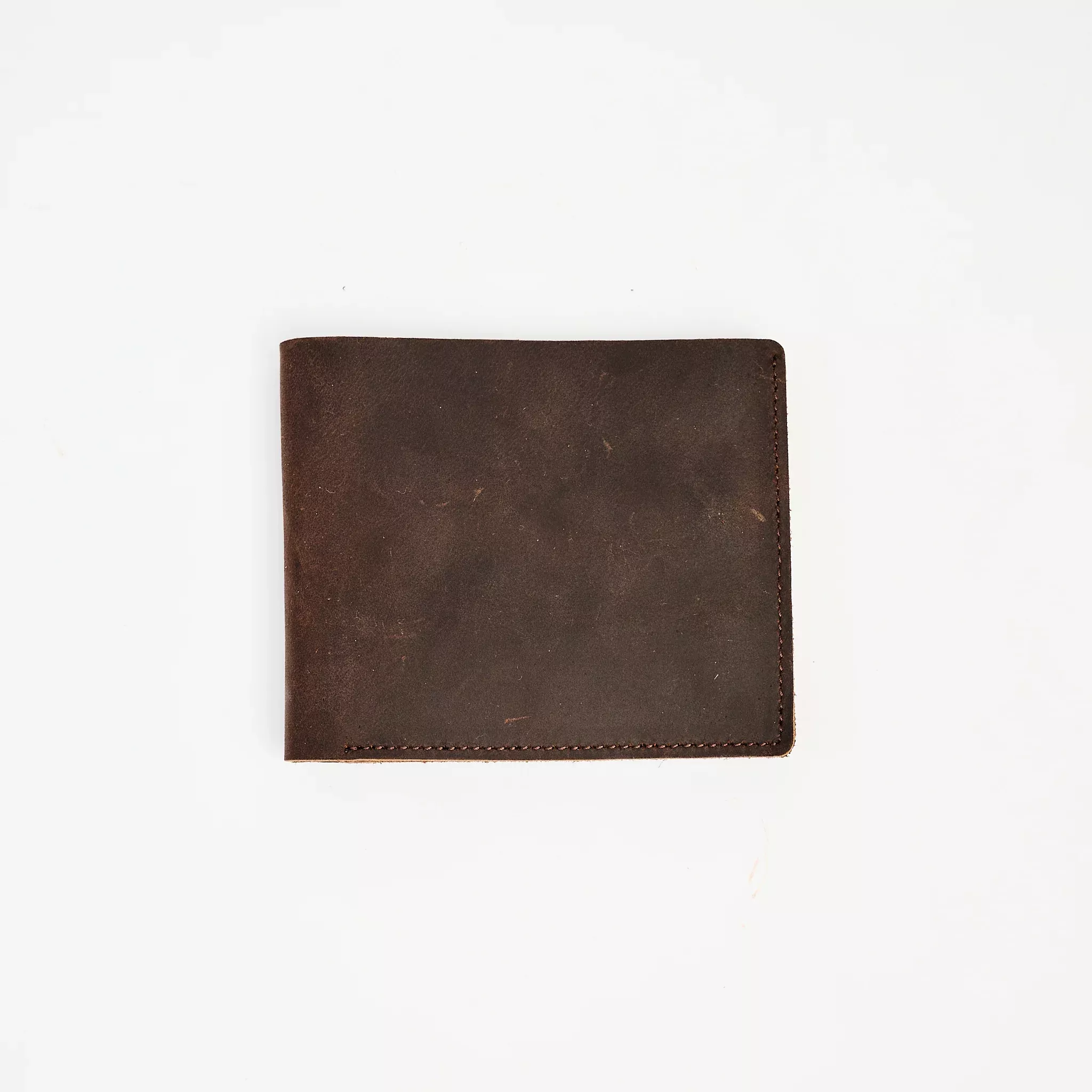 Leather Wallet Bifold Wallet in Dark Brown