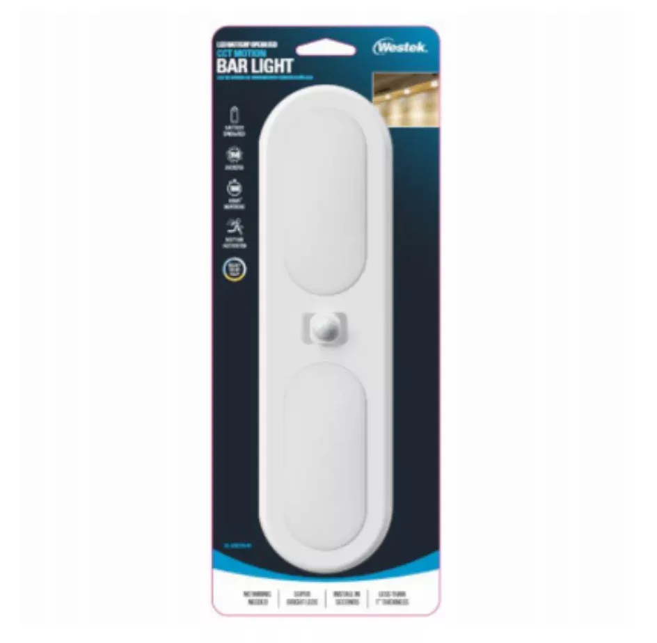 LED Motion Activated Adjustable White Light Bar– Battery Operated