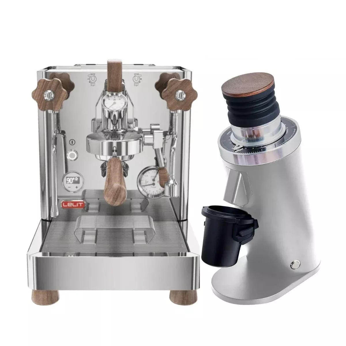 Lelit Bianca 3 PL162T Espresso Machine and DF64 Gen 2.5 Grinder (Silver) Bundle