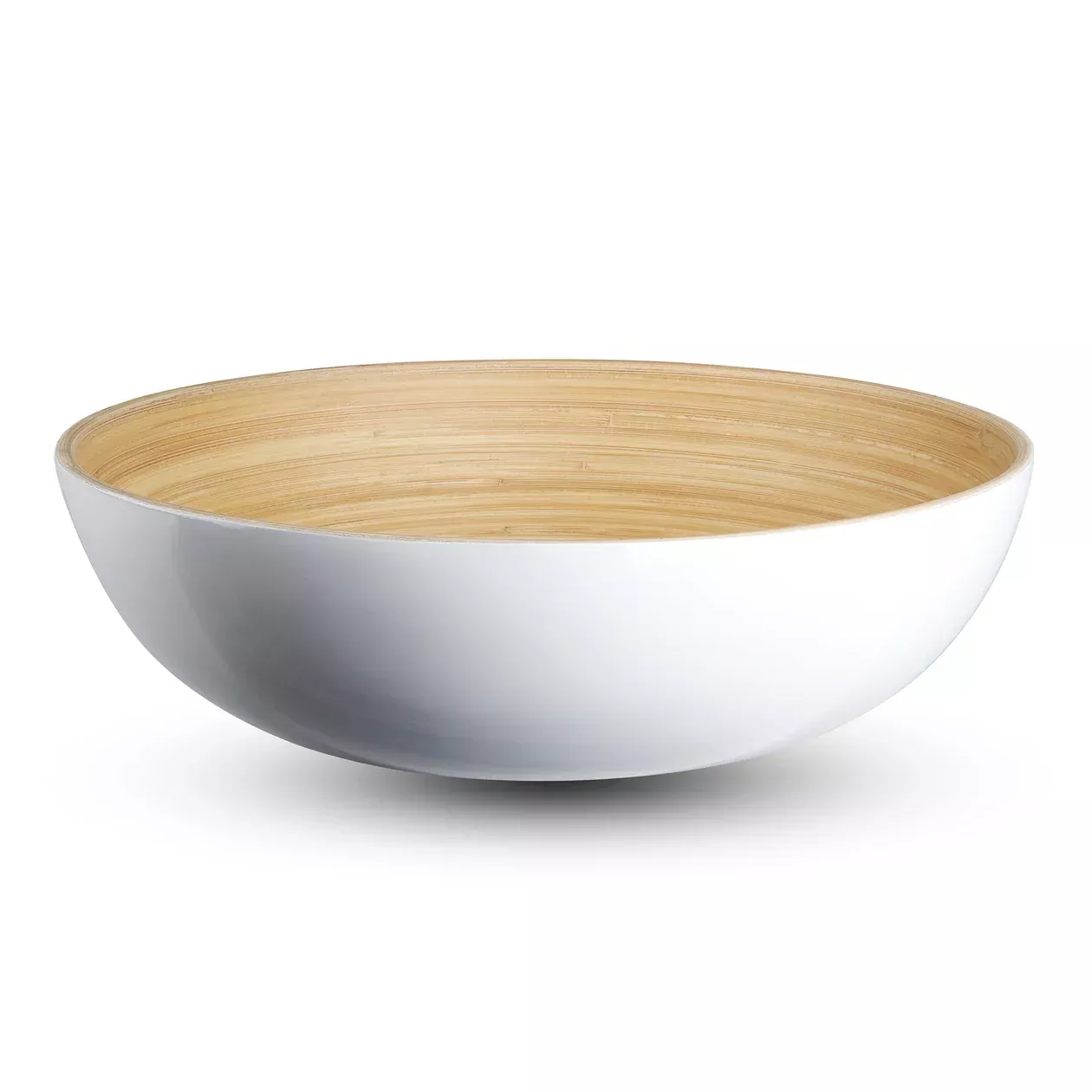 Lexa Bamboo Salad Bowl – 12" – White