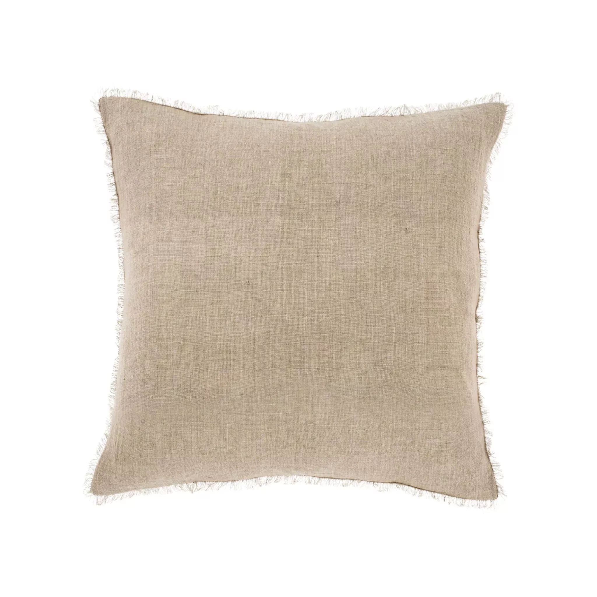 Lina Linen 20" Square Pillow in Oat