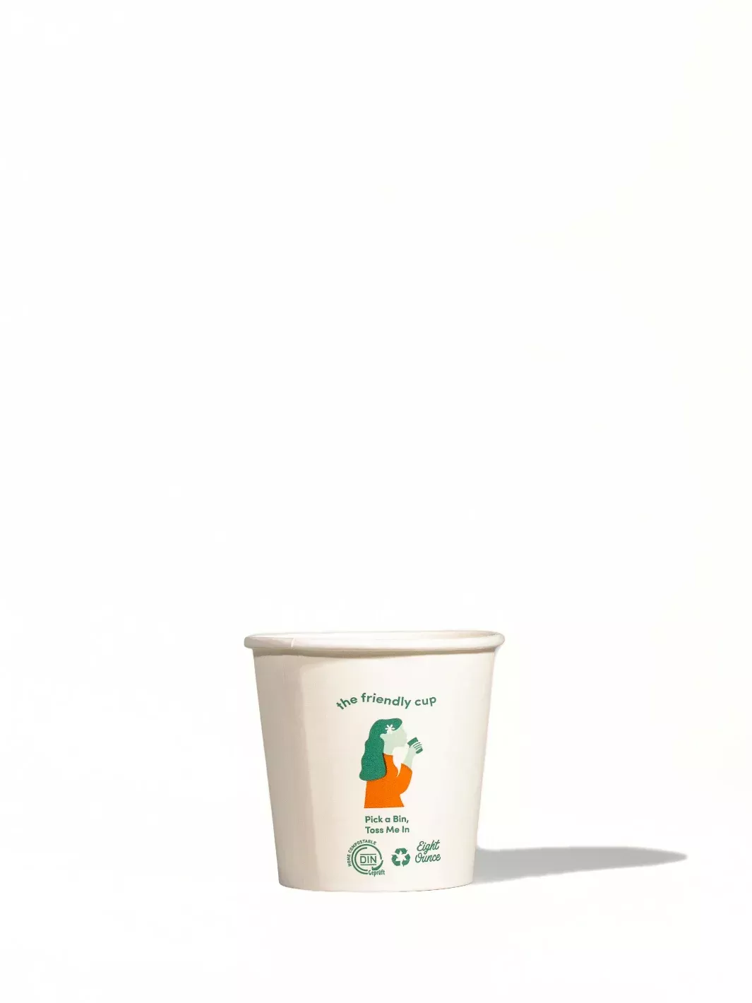 LITTLE GREEN PANDA Home Compostable Paper Cup (1000-Pack) (White)