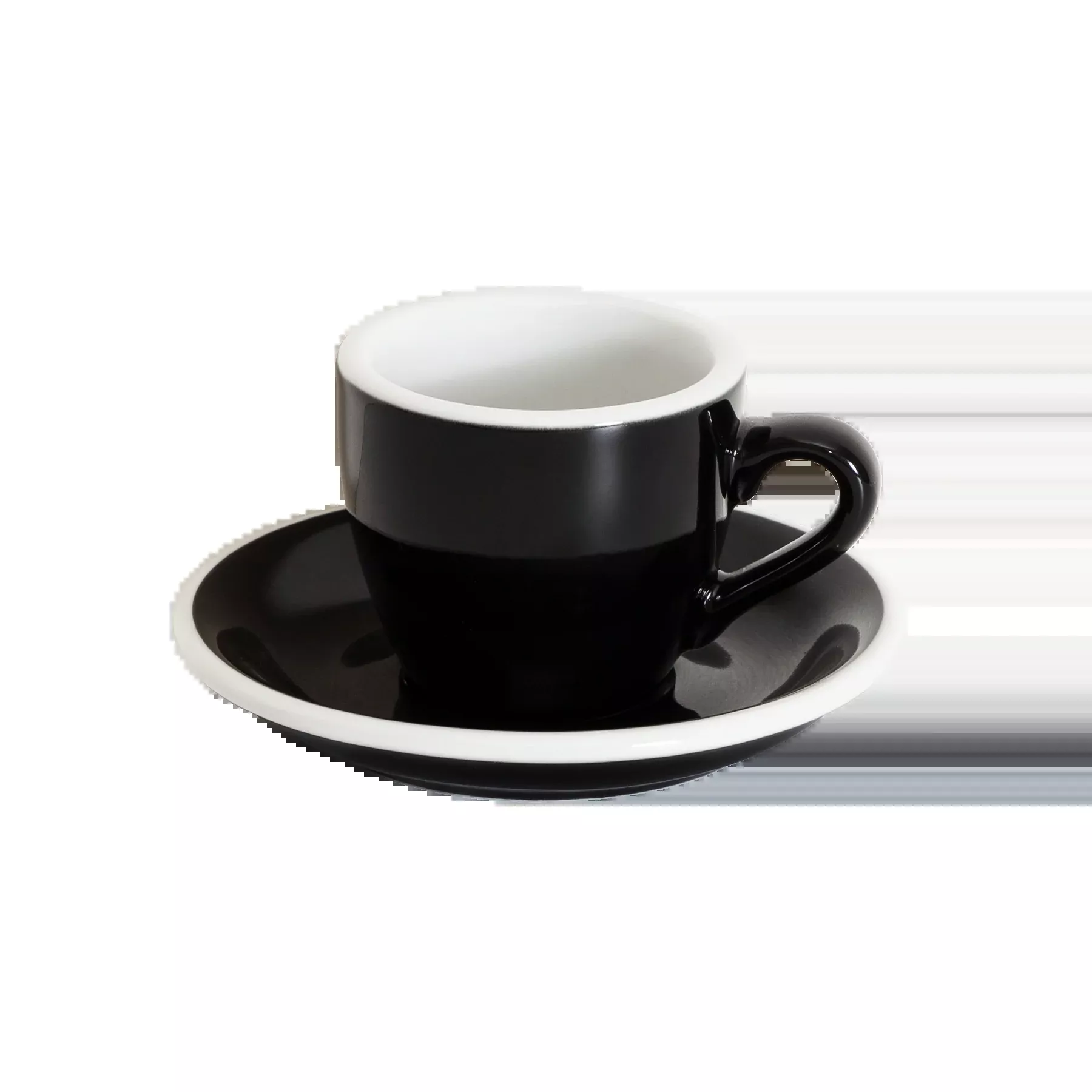 Loveramics Egg 80ml Espresso Cup and Saucer (Black)