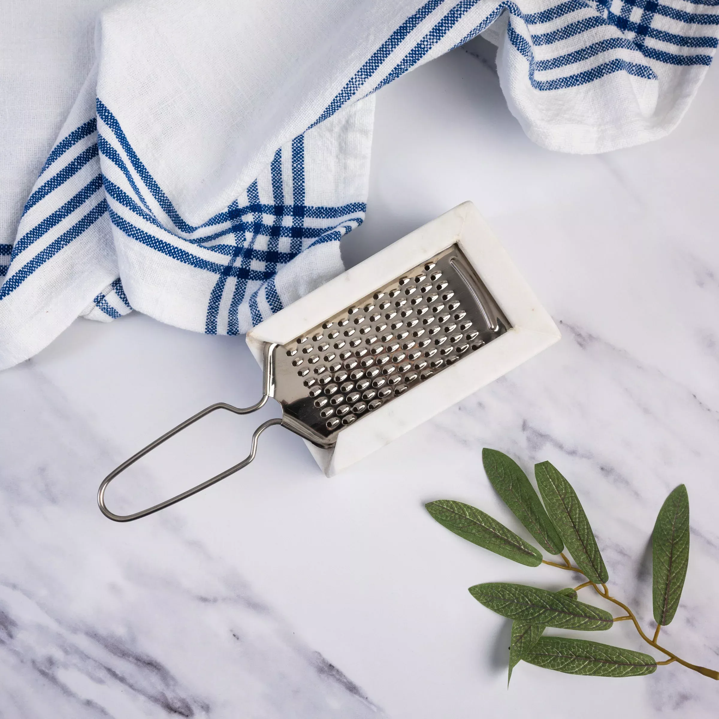 Marble and Stainless Steel Grater