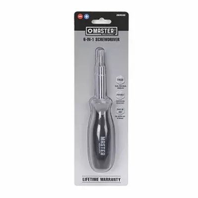 Master Mechanic Cushion Handle 6-In-1 Screwdriver