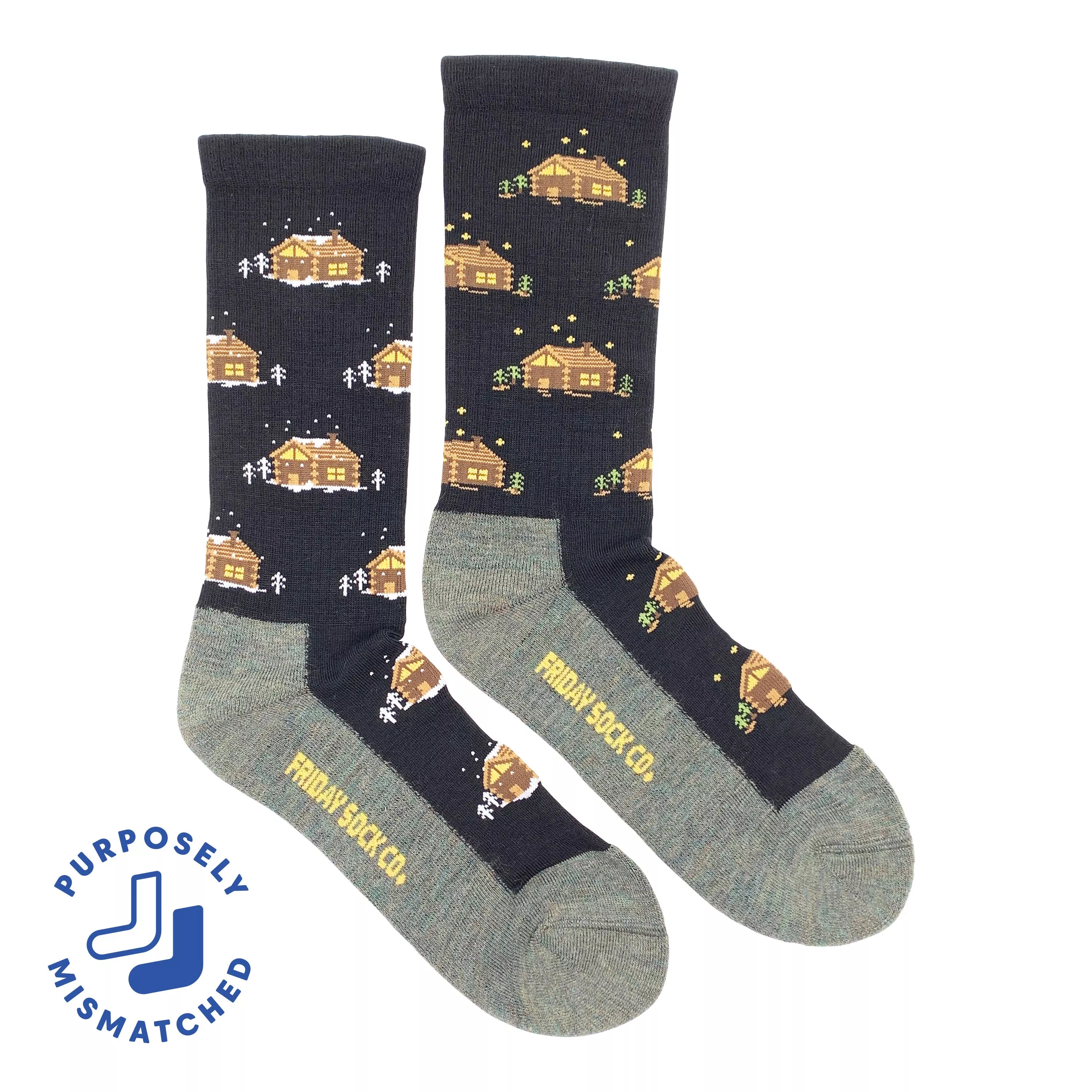 Men's Mismatched Cabin Merino Wool Socks
