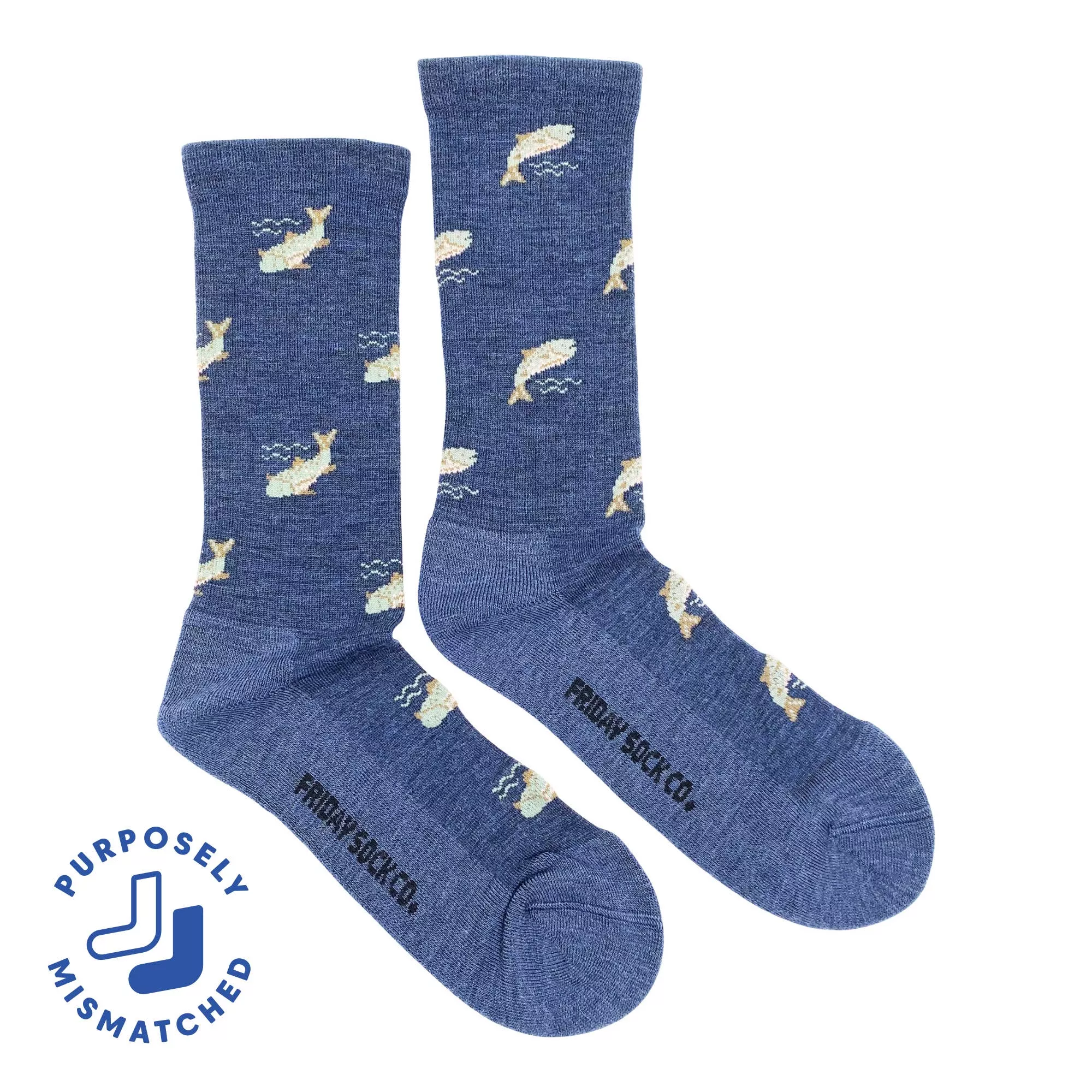 Men's Mismatched Fish Merino Wool Socks