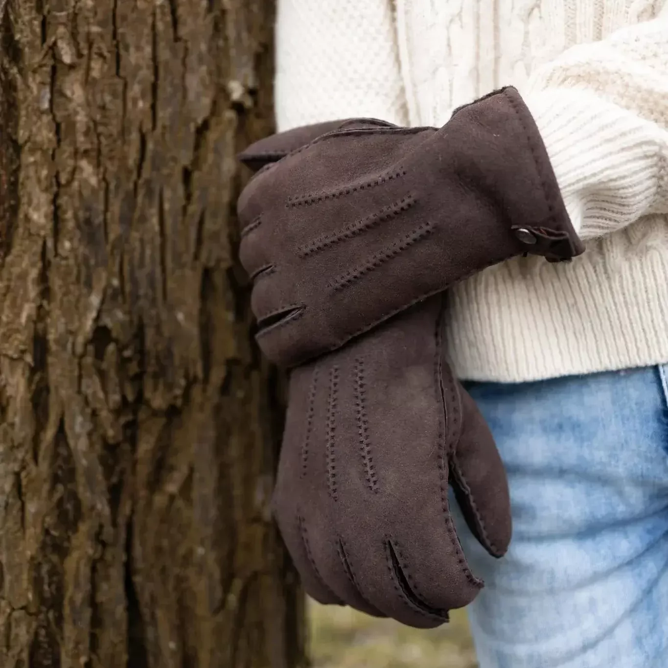 Men's Suede Gloves, XL