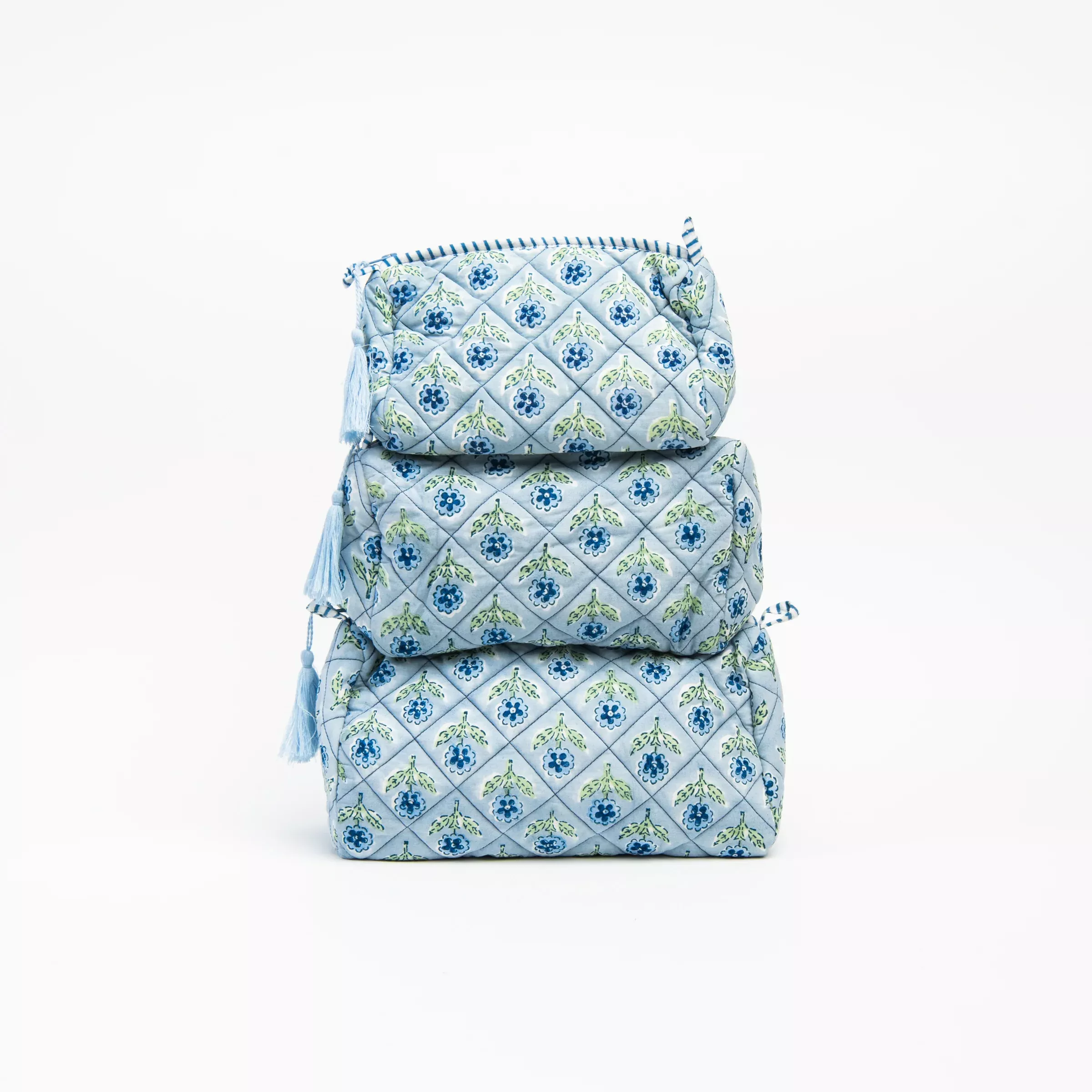 Mona Print Toiletry Bag in Blue
