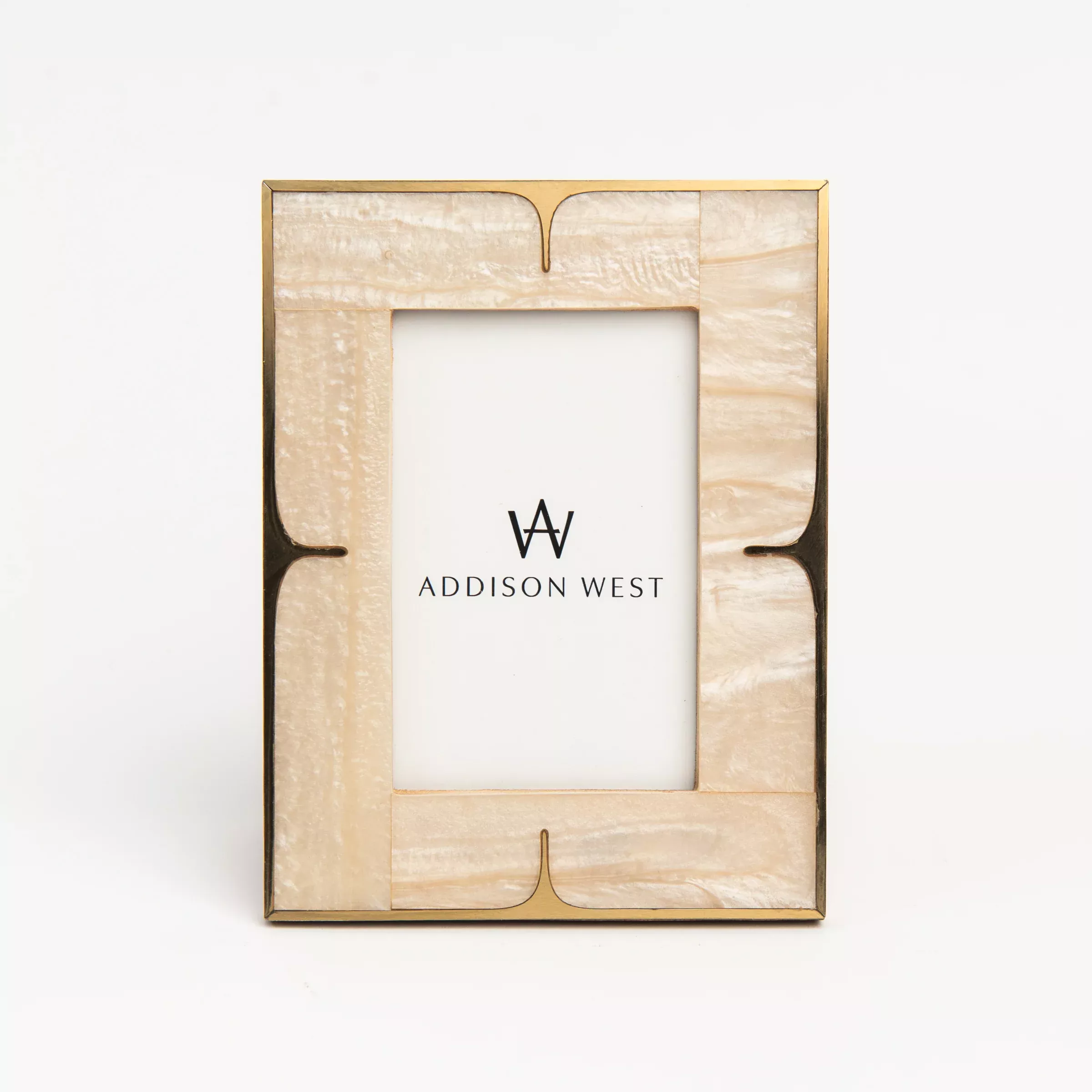 Mother of Pearl and Brass Picture Frame