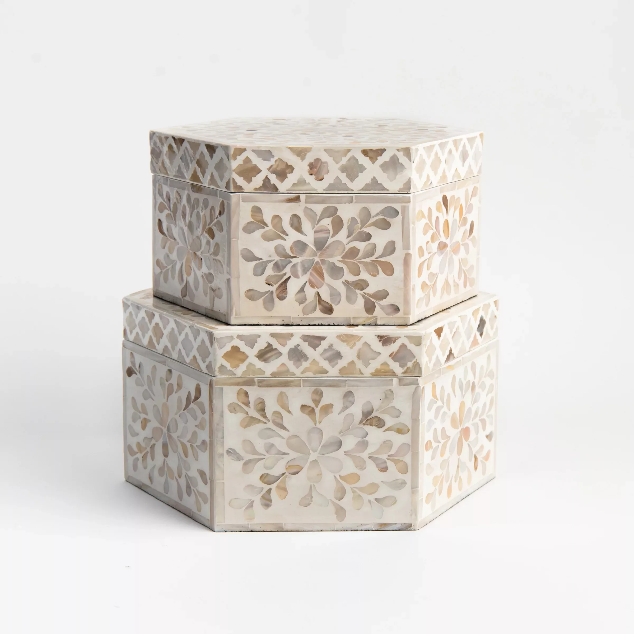 Mother of Pearl Hexagon Box