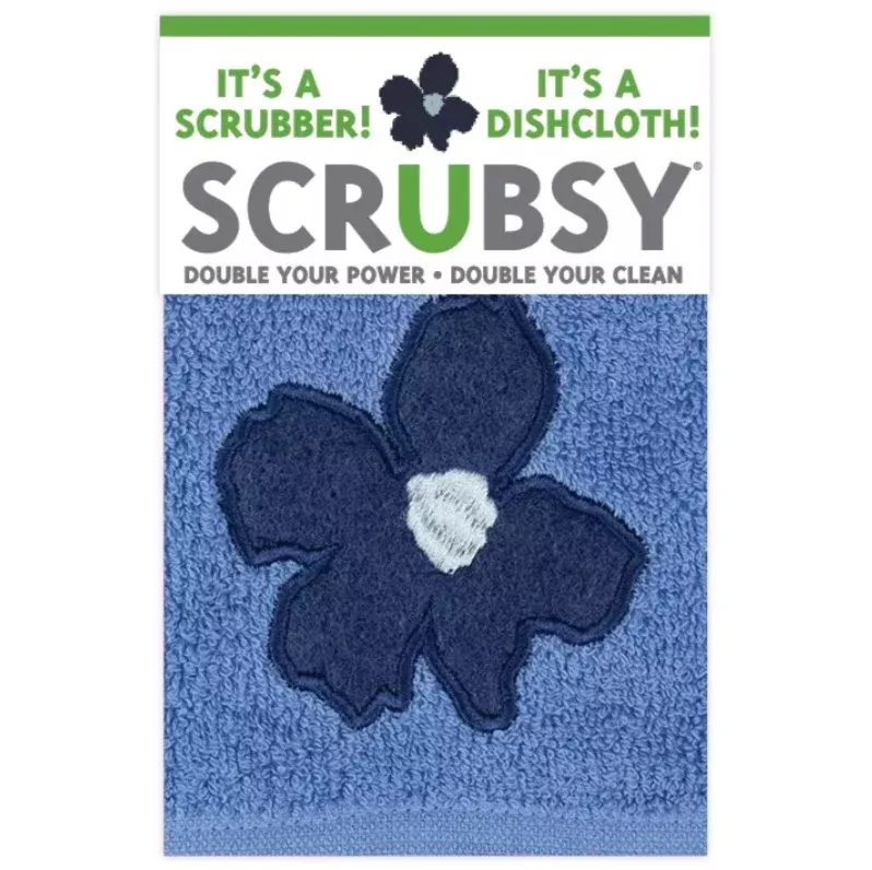 MU Kitchen Scrubsy Cloth – Periwinkle Floral