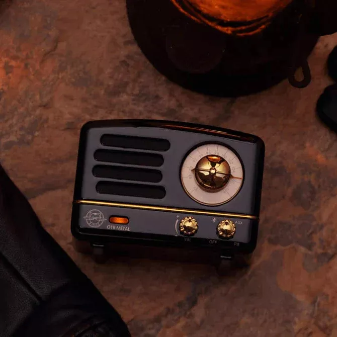 Muzen OTR Wireless FM and Bluetooth Speaker in Black