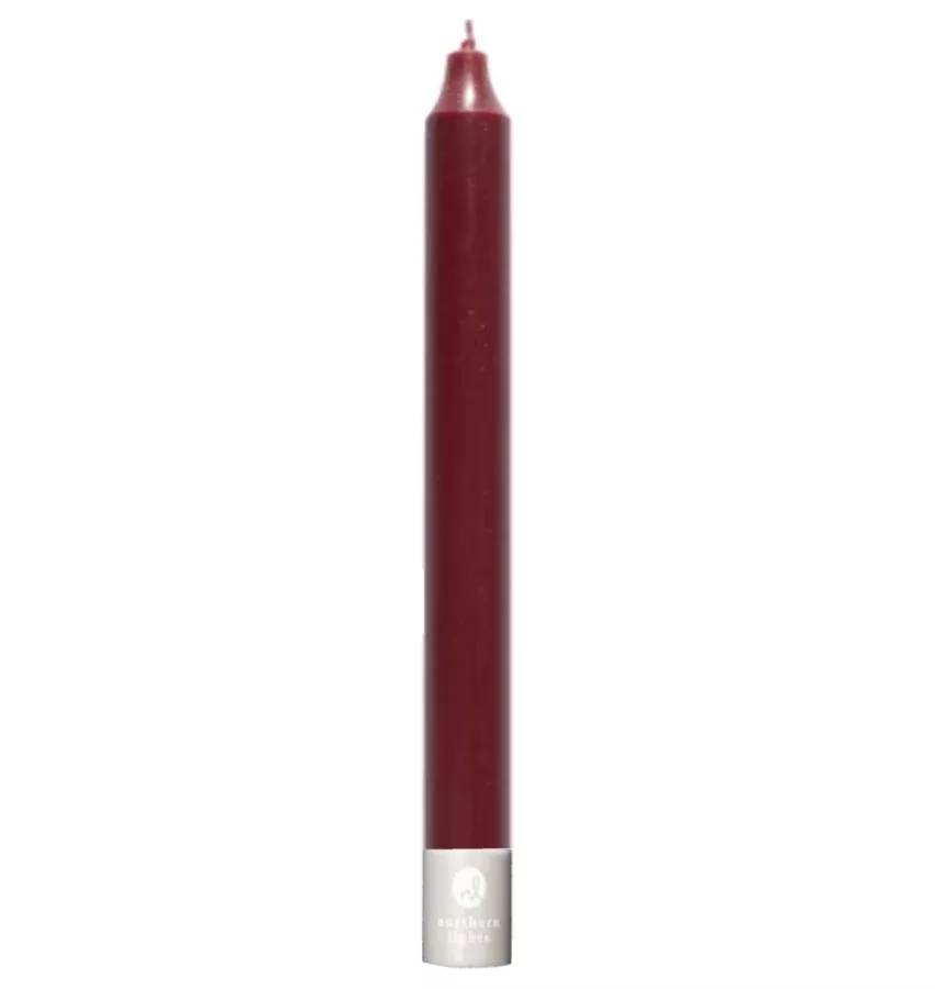 Northern Lights 12" Taper Candle – Crimson