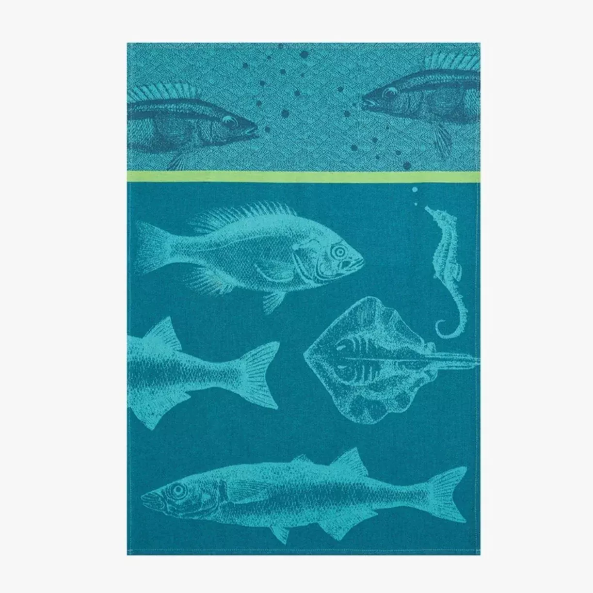 Ocean French Jacquard Tea Towel