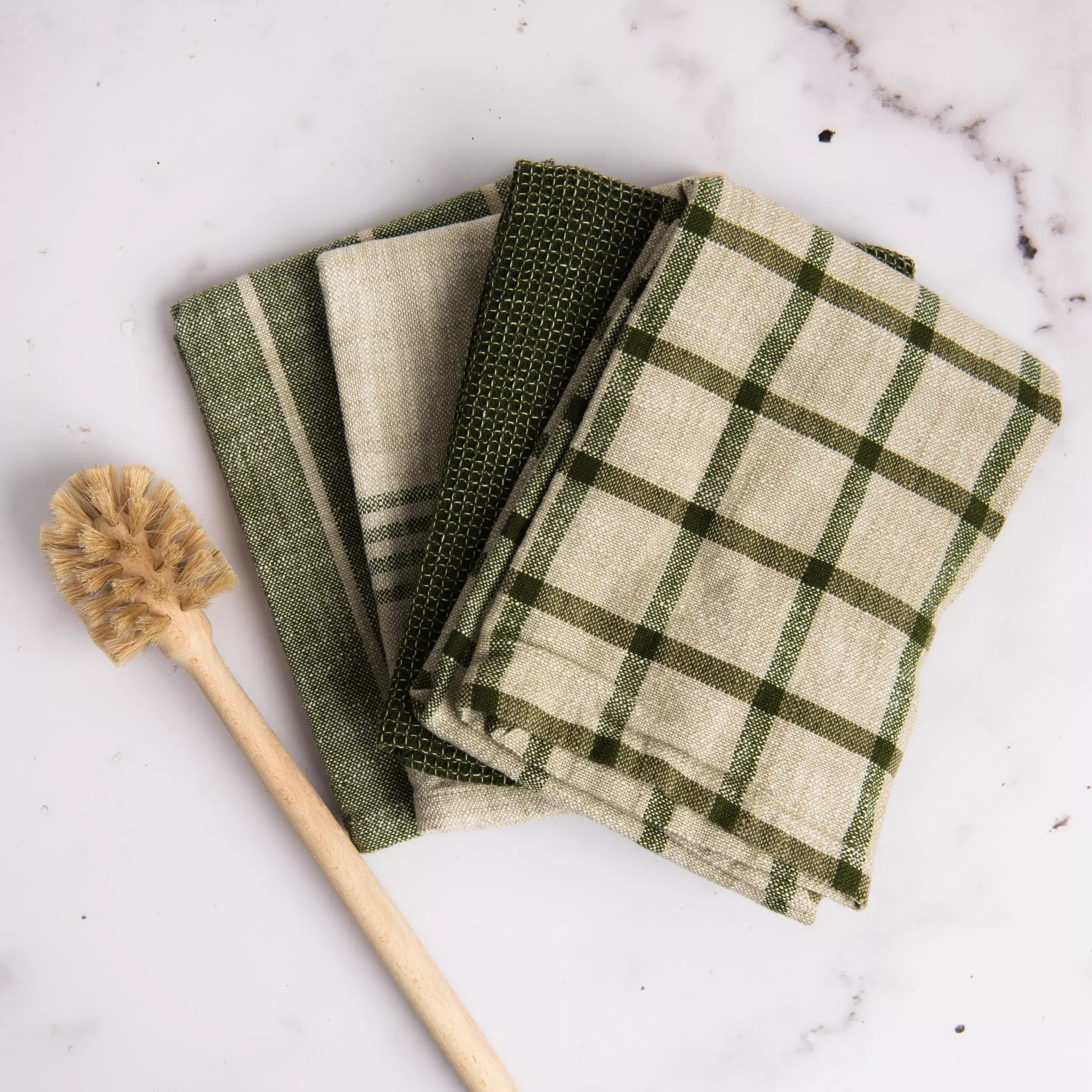 Olive Canyon Woven Dishtowel, Set of 4