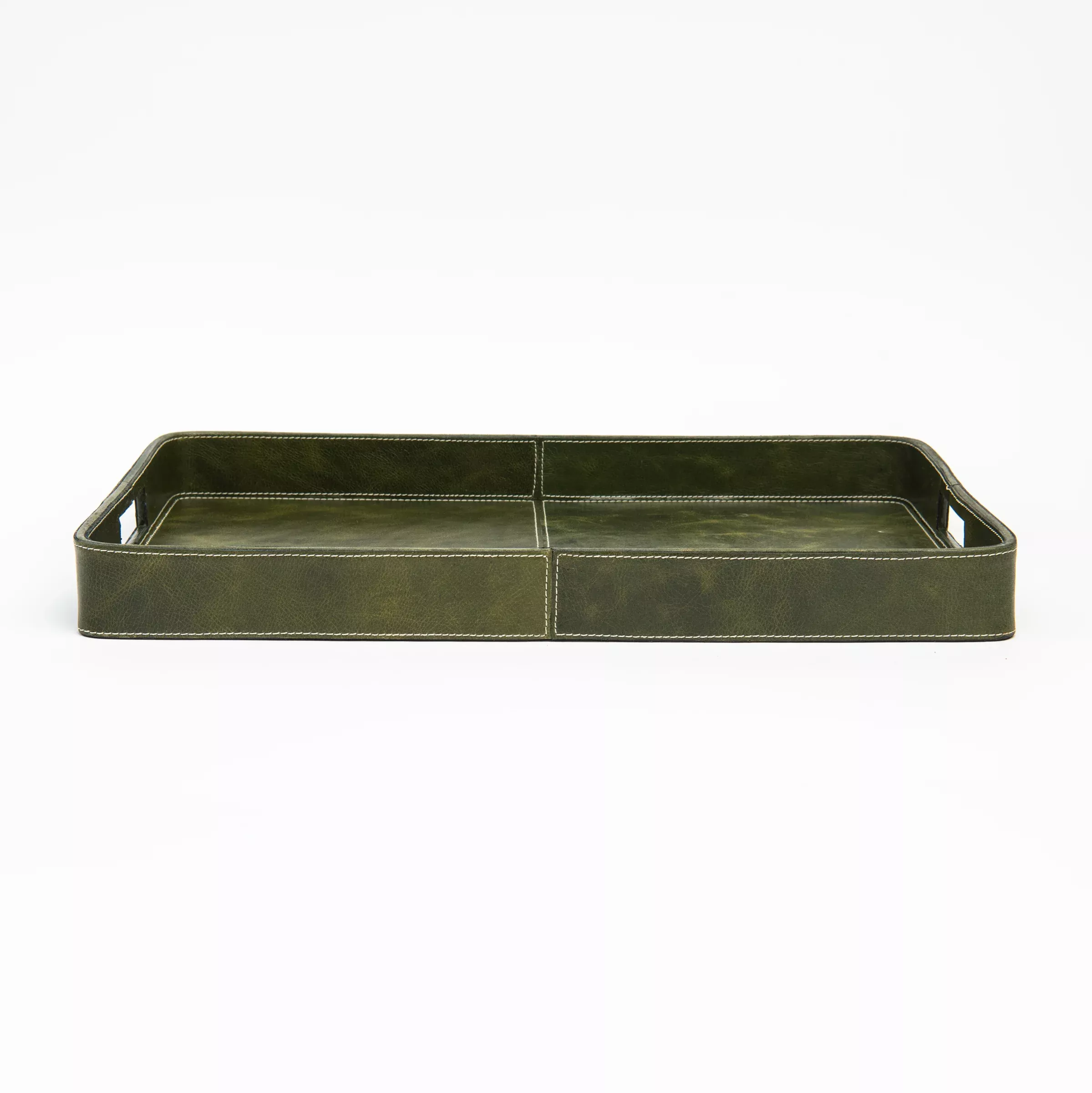 Olive Leather Tray
