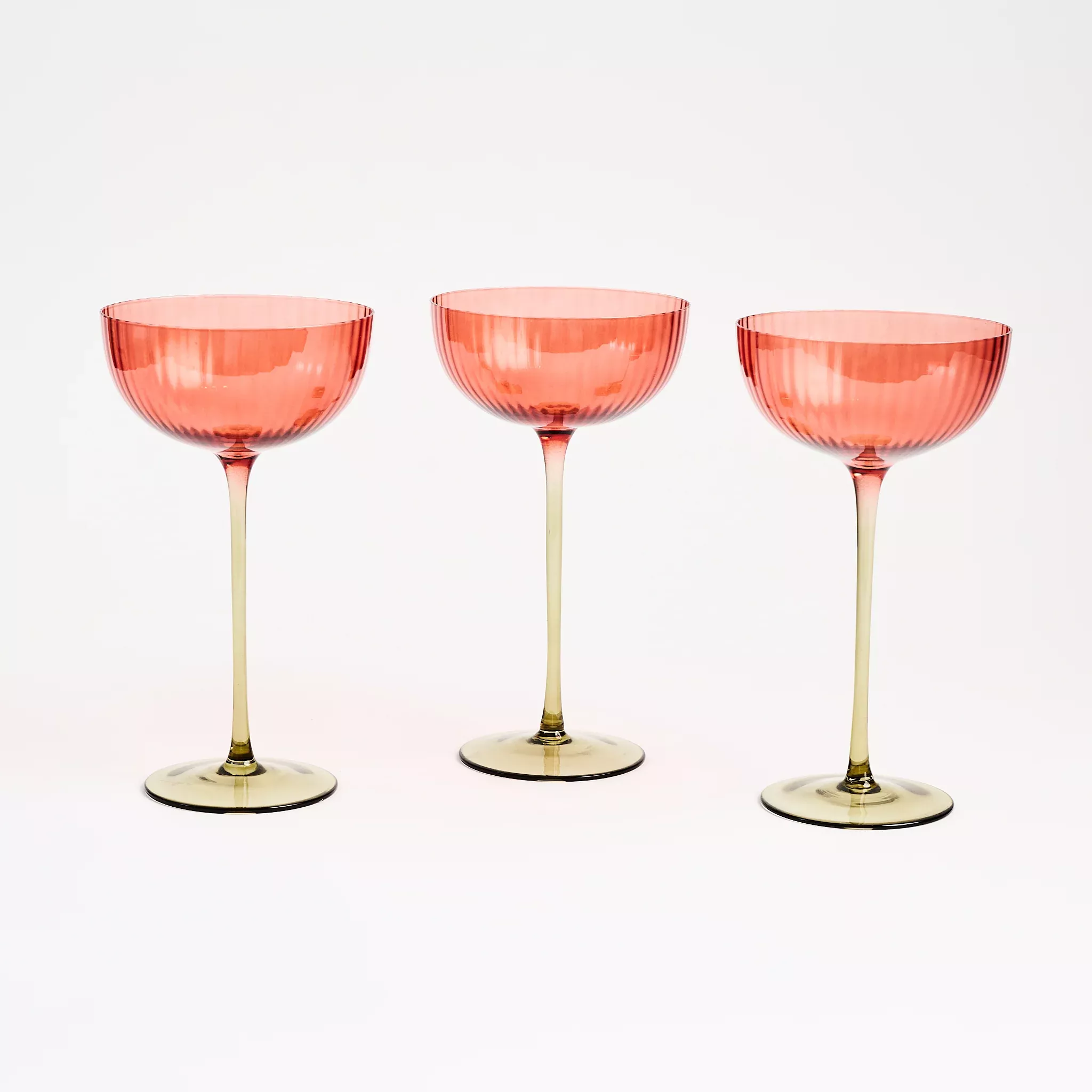 Ombre Ribbed Stemmed Coupe