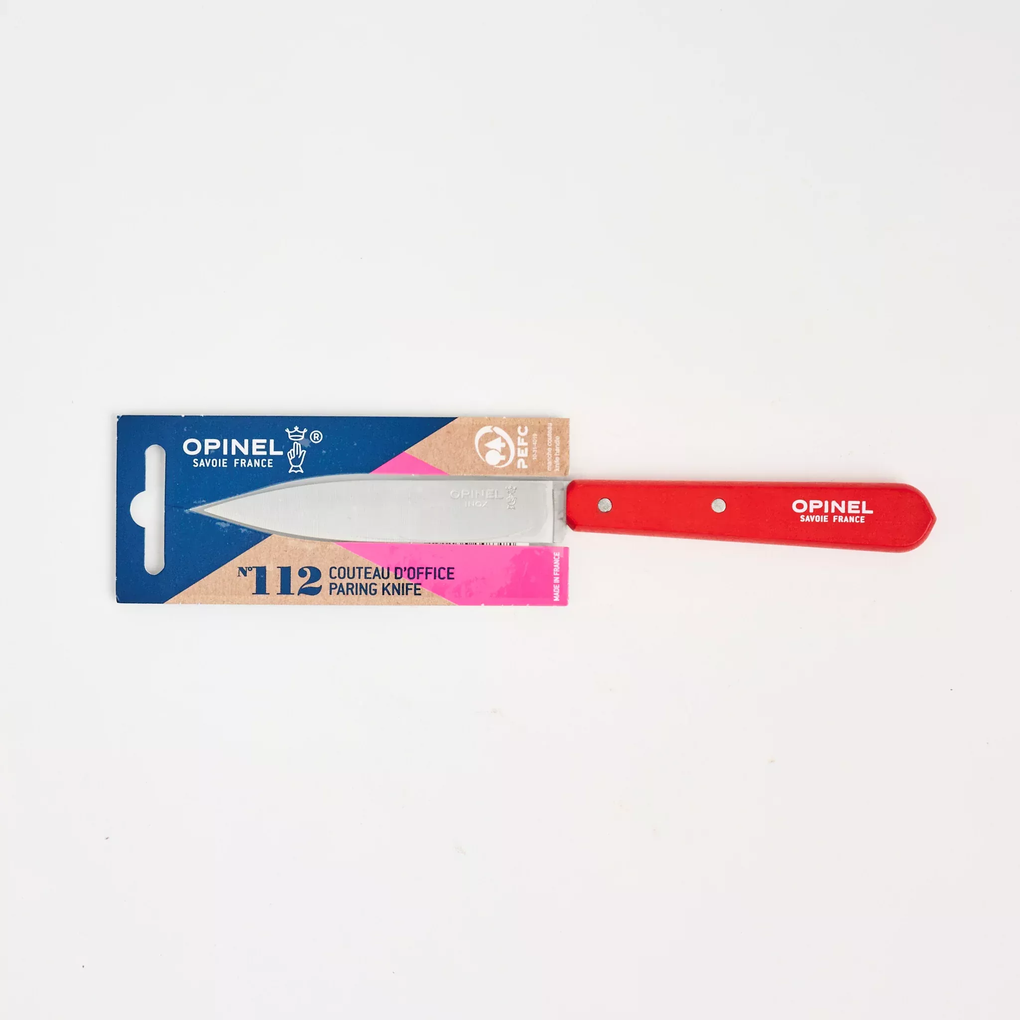 Opinel No.112 Paring Knife in Red