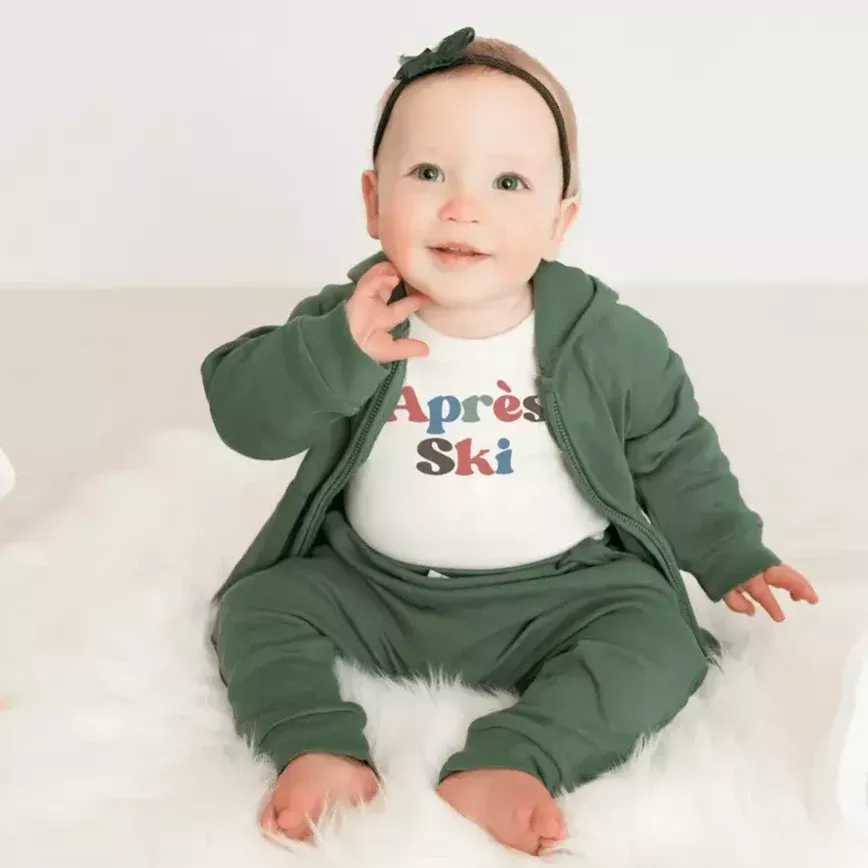 Organic Hoodie in Basil Green