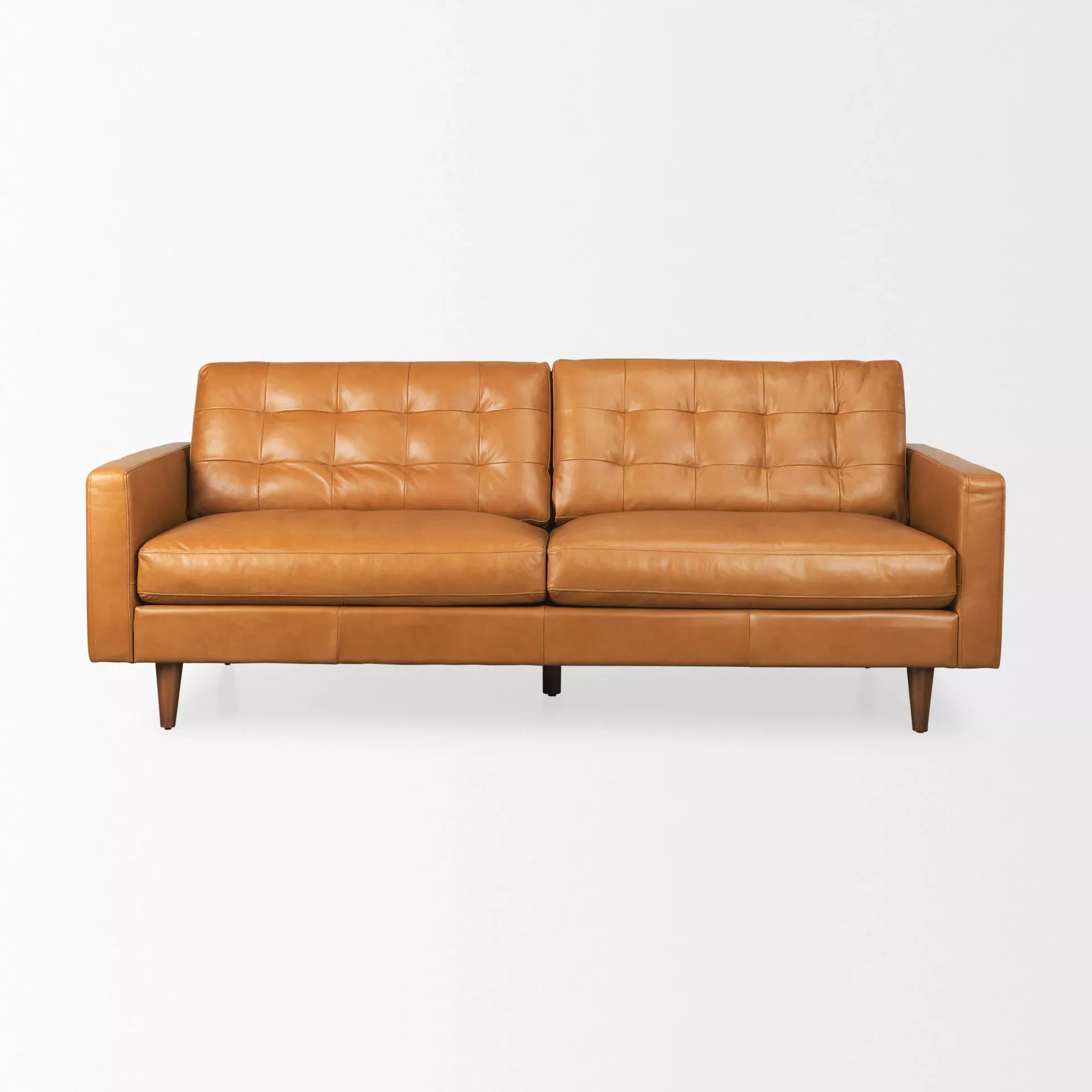 Oscar Leather Sofa in Tan