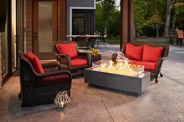 Outdoor GreatRoom Cove 72" Midnight Mist Linear Gas Fire Pit Table