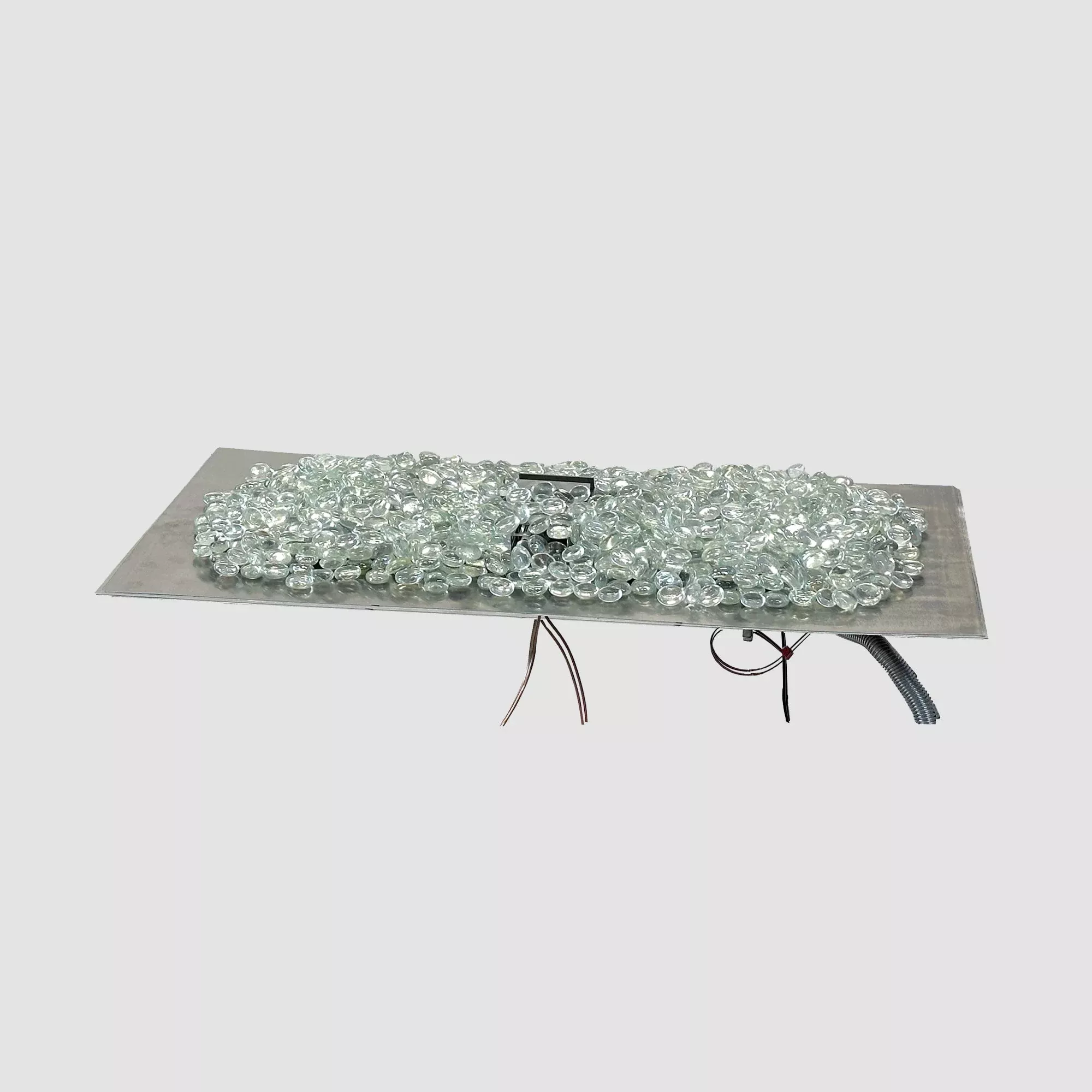 The Outdoor GreatRoom Crystal Fire Plus Linear Gas Burner Insert and Plate Kit