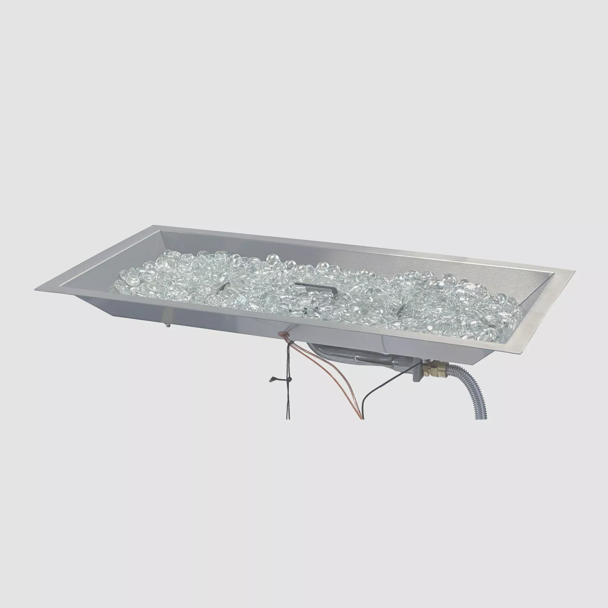 The Outdoor GreatRoom Crystal Fire Plus Linear Gas Burner
