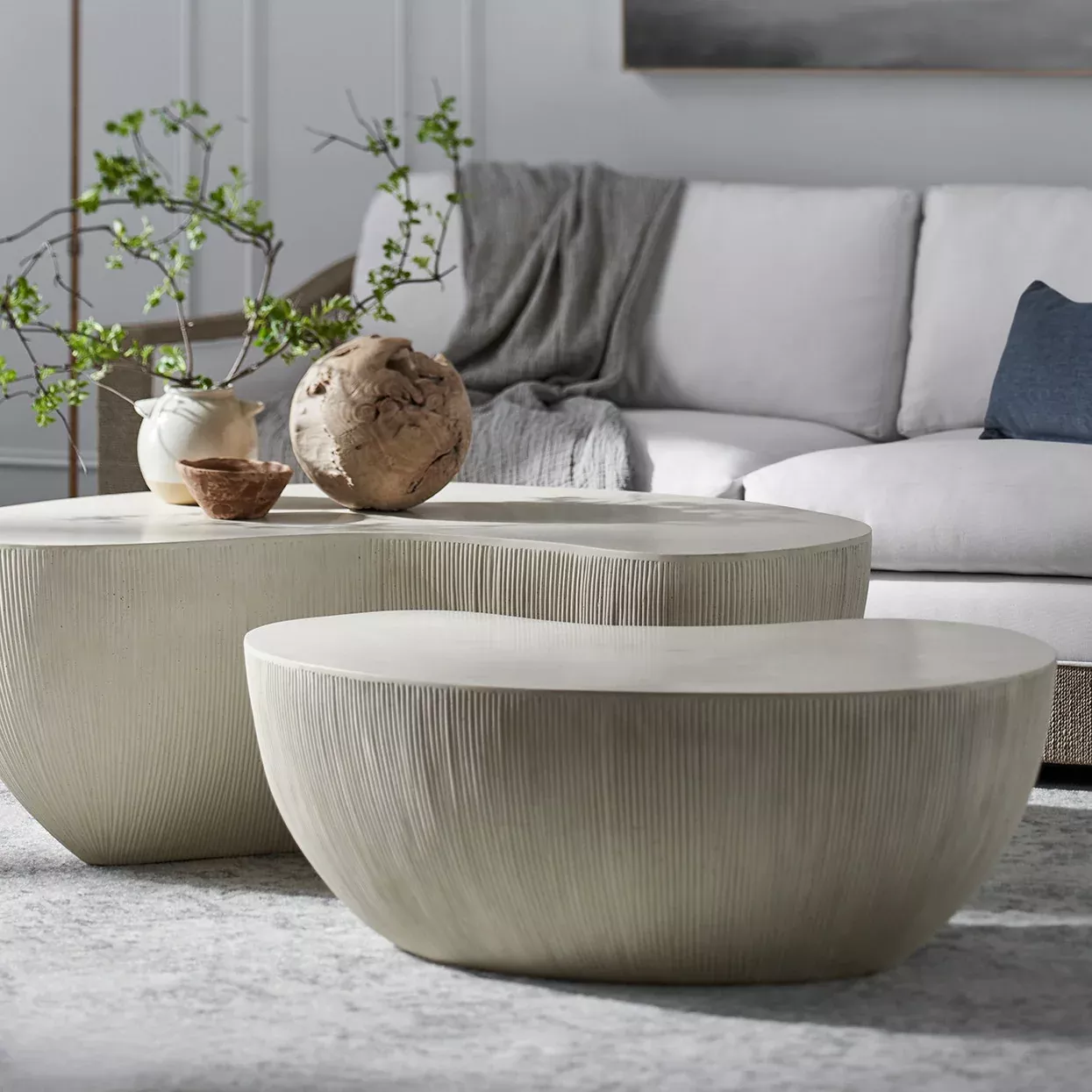 Palecek Calanova Outdoor Small Coffee Table in White