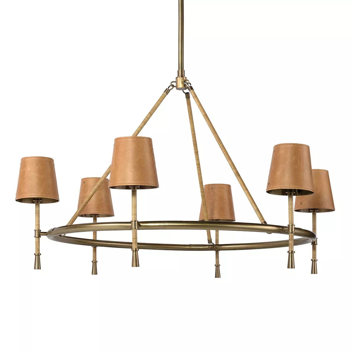 Palecek Hendrick Chandelier in Cognac