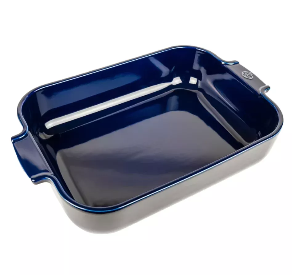 Peugeot Appolia Rectangular Ceramic Baking Dish With Handles – 14.25" – Blue