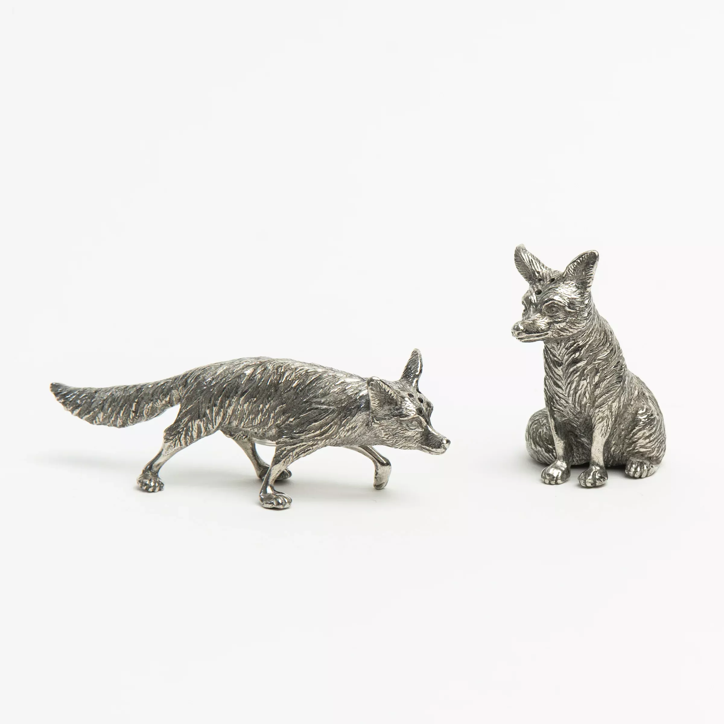 Pewter Foxes Salt & Pepper Set