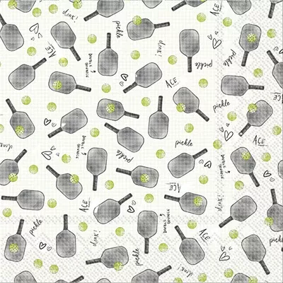 "Pickle Ball" Cocktail Beverage Napkins – 20pk