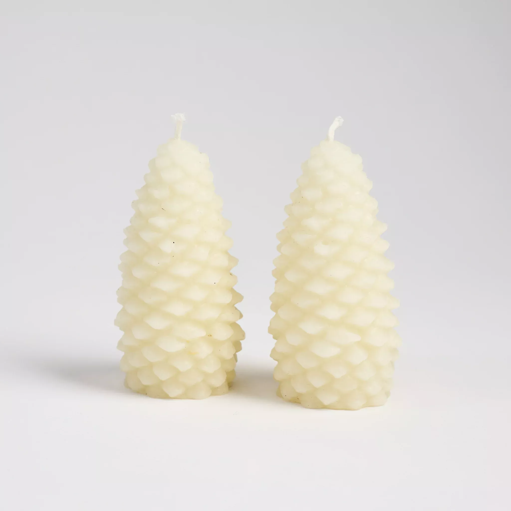 Pinecone Beeswax Candle in Cream