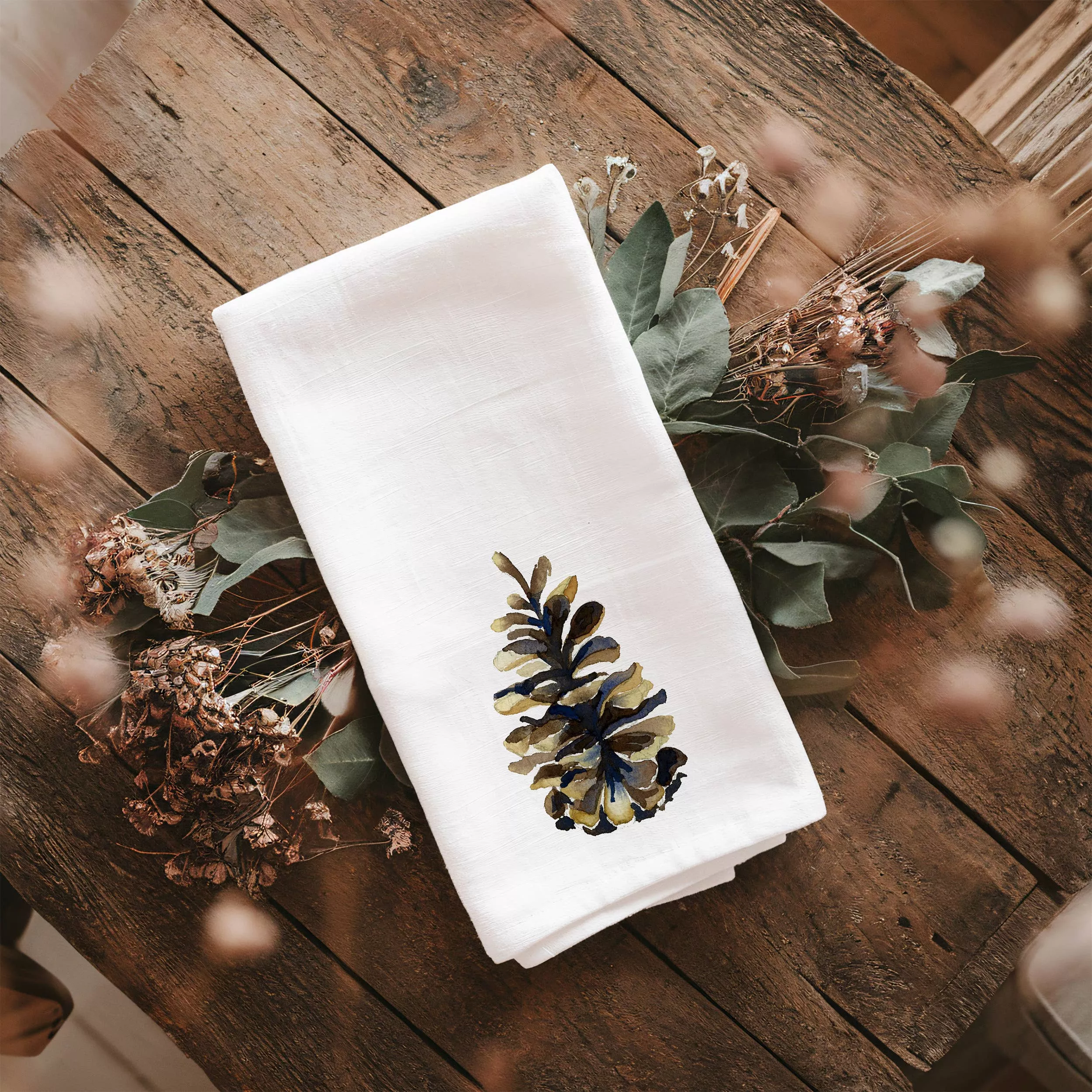 Pinecone Tea Towel