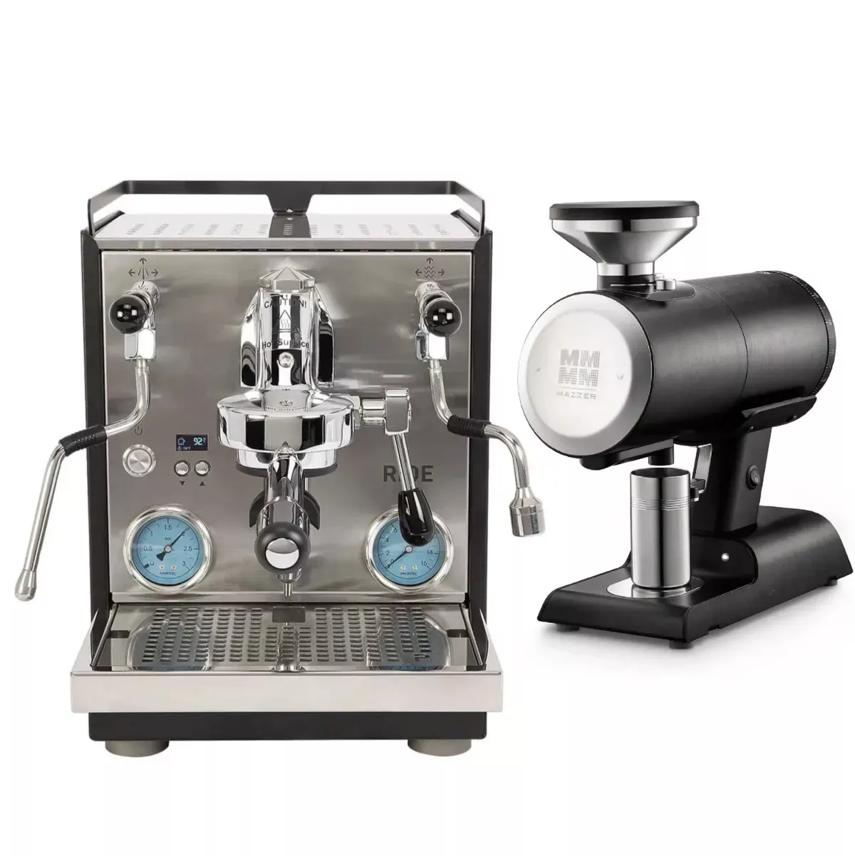 Profitec Ride Espresso Machine with Mazzer Philos Grinder (Black) Bundle