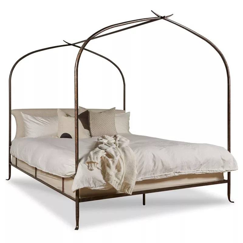 Queen Atrium Bed in Antique Black Finish