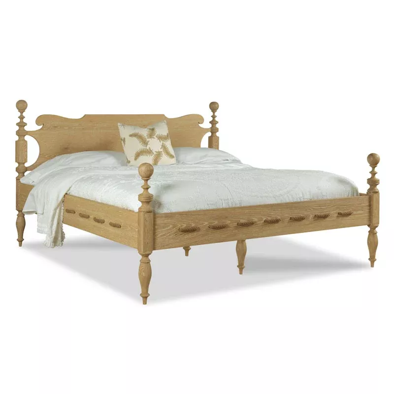 Queen Saltwater Bed in Limewash Finish