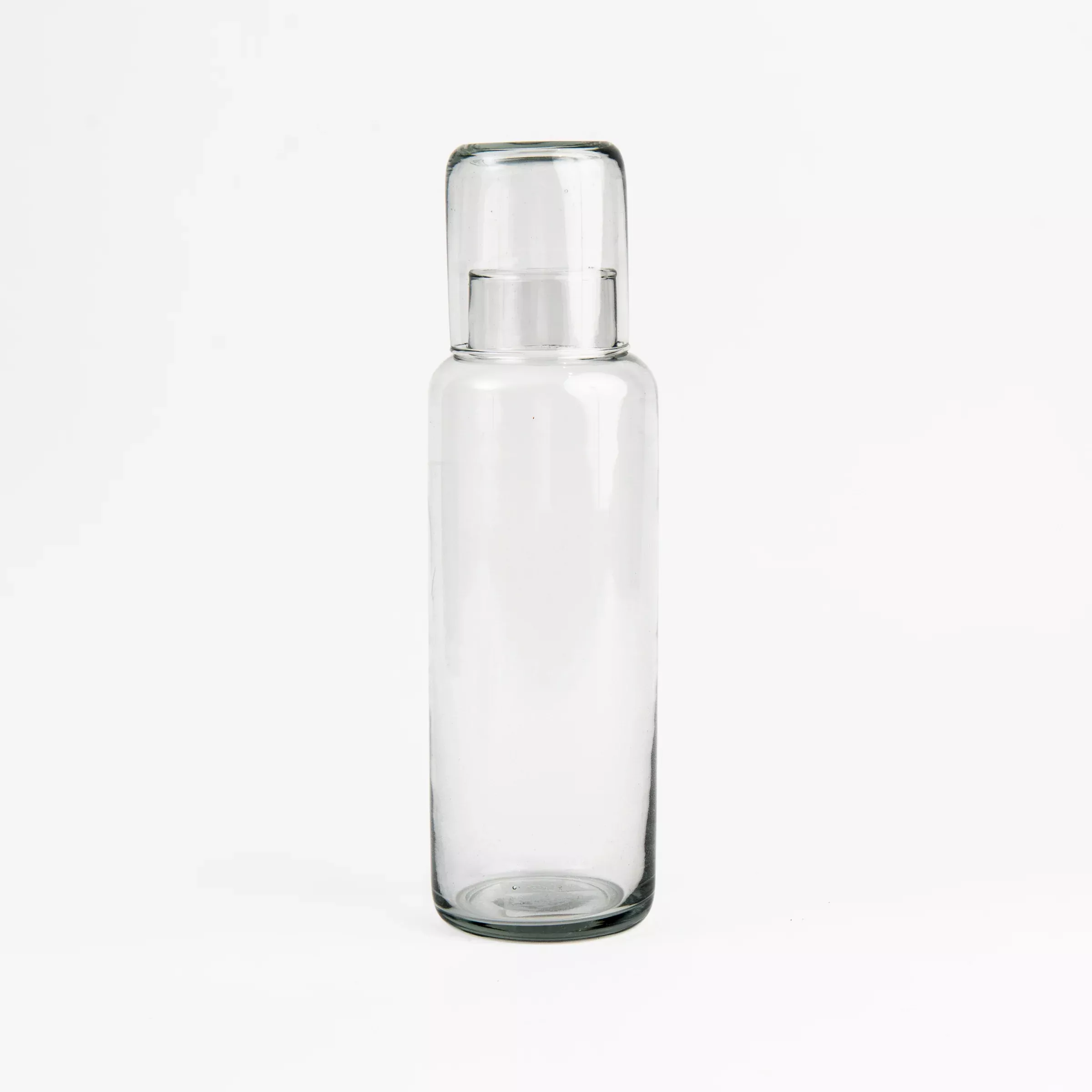 Recycled Glass Decanter with Drinking Glass