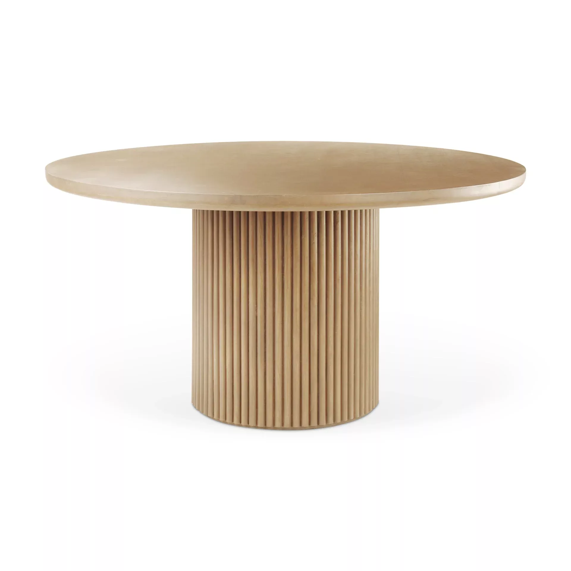 Reece Round Fluted Dining Table in Natural