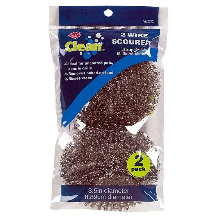 Ritz Clean Wire Mesh Scourer– 2pk