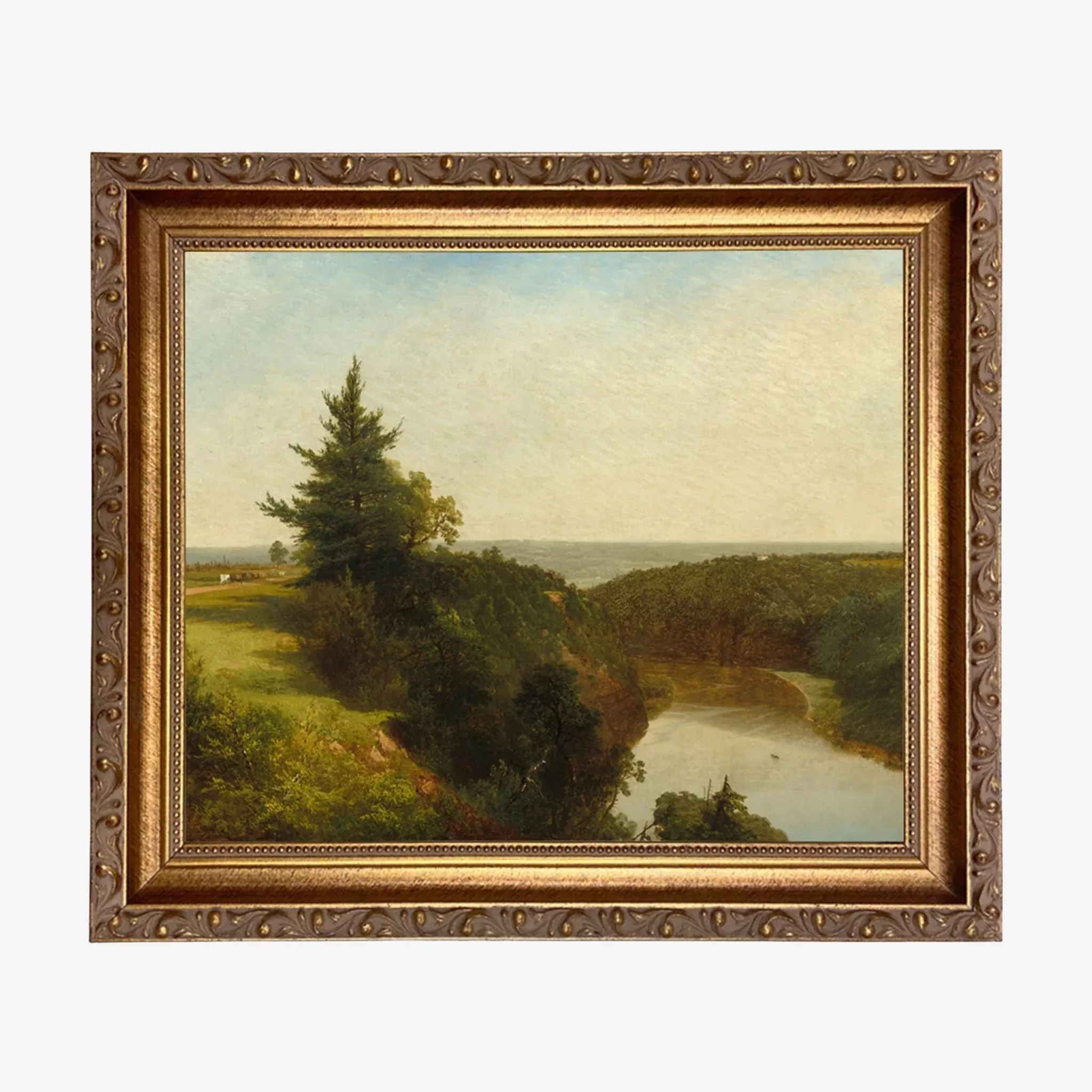 River View By John Kensett Framed Print