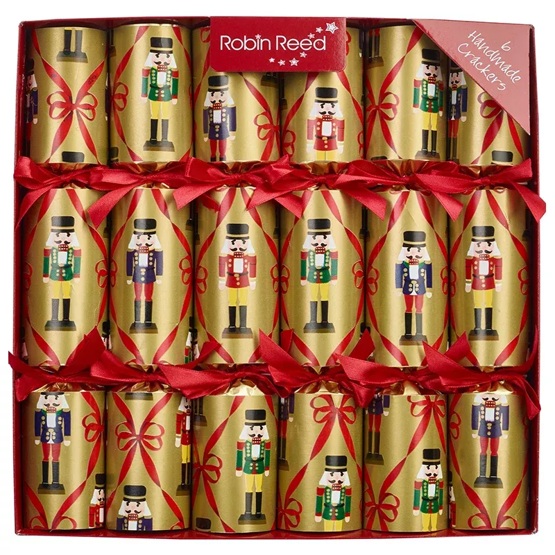 Robin Reed Heritage Nutcracker Christmas Party Crackers – 6 Pack