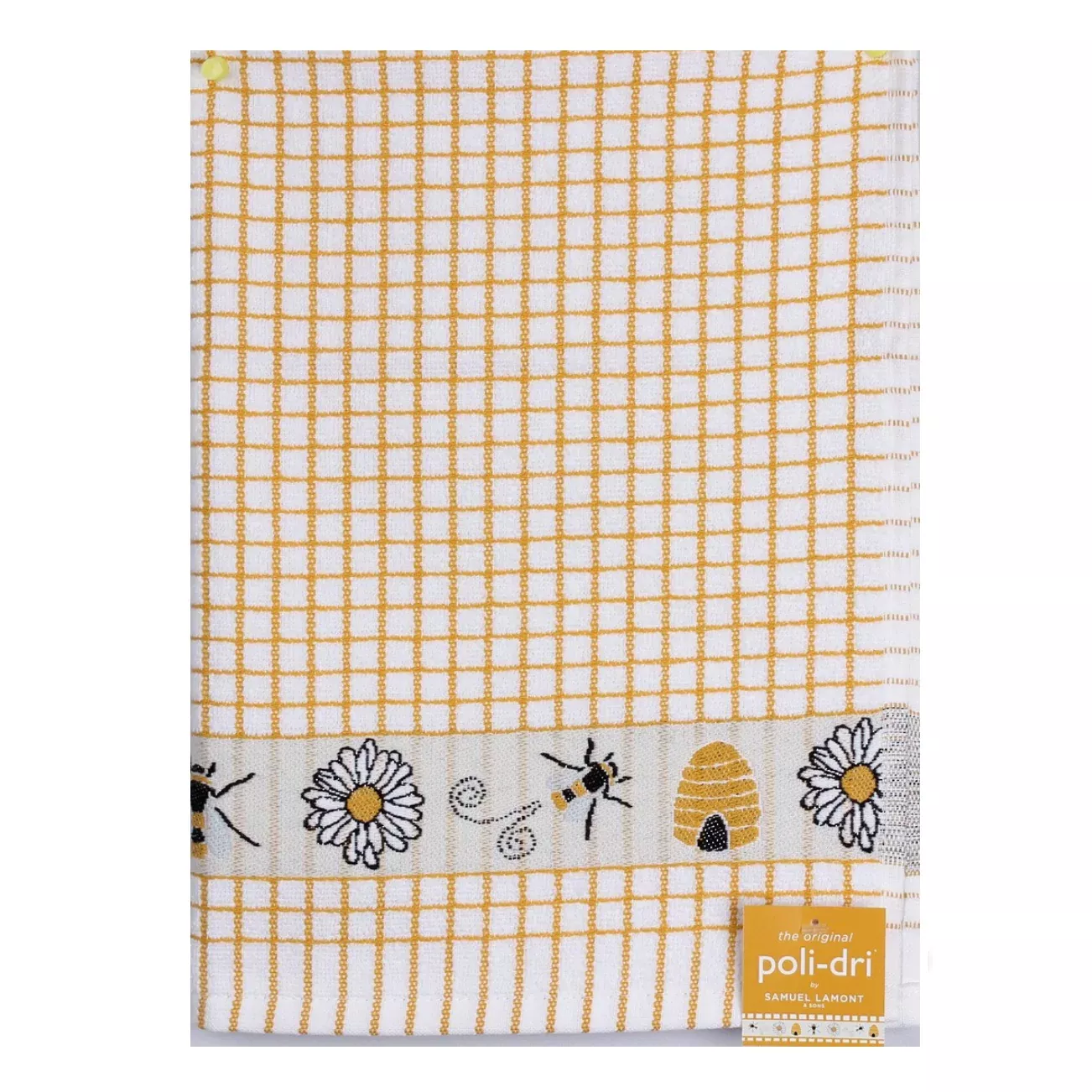 Samuel Lamont Poli Dri 100% Cotton Dish Towel – Bees – Pack of 2