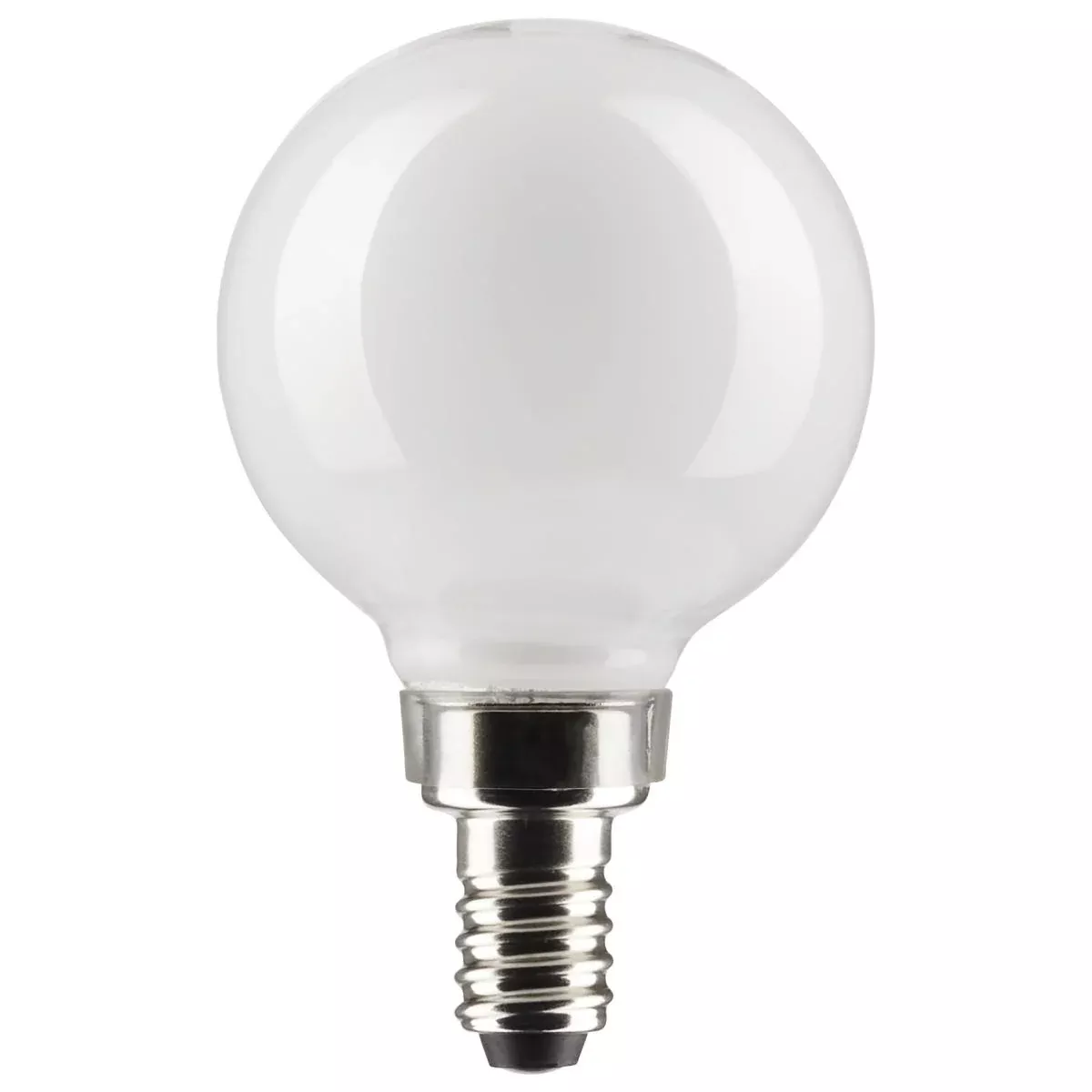 Satco LED G16.5 Globe Light Bulb – 3W – 25W Equivalent – E12 Base – Frosted – Warm White – 2700K