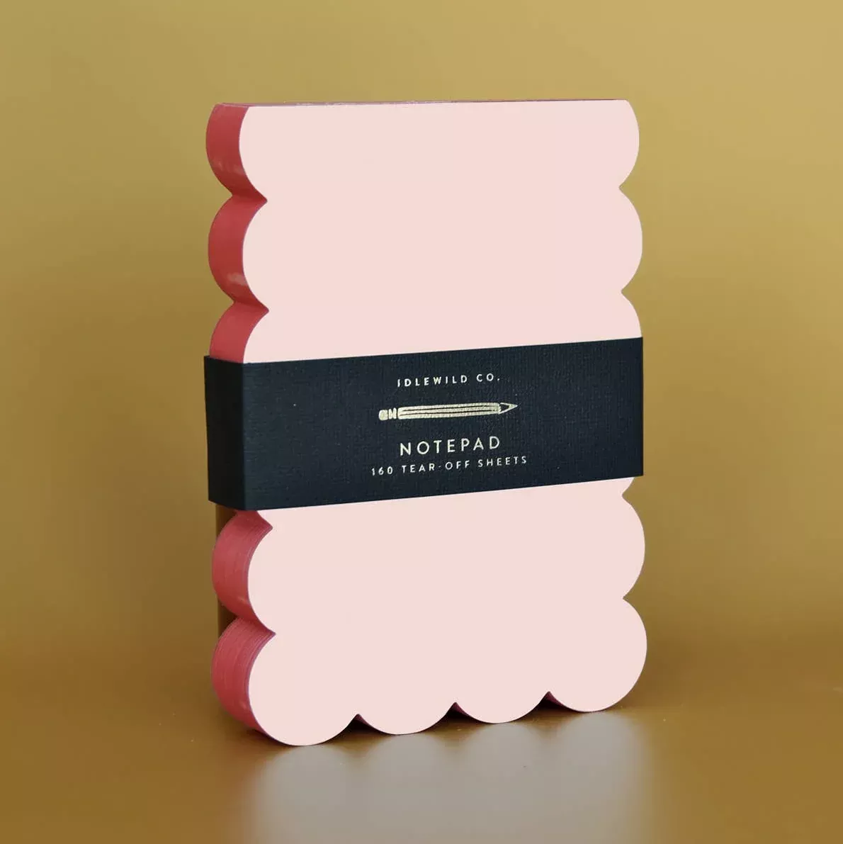 Scalloped Shaped Notepad in Peach And Persimmon