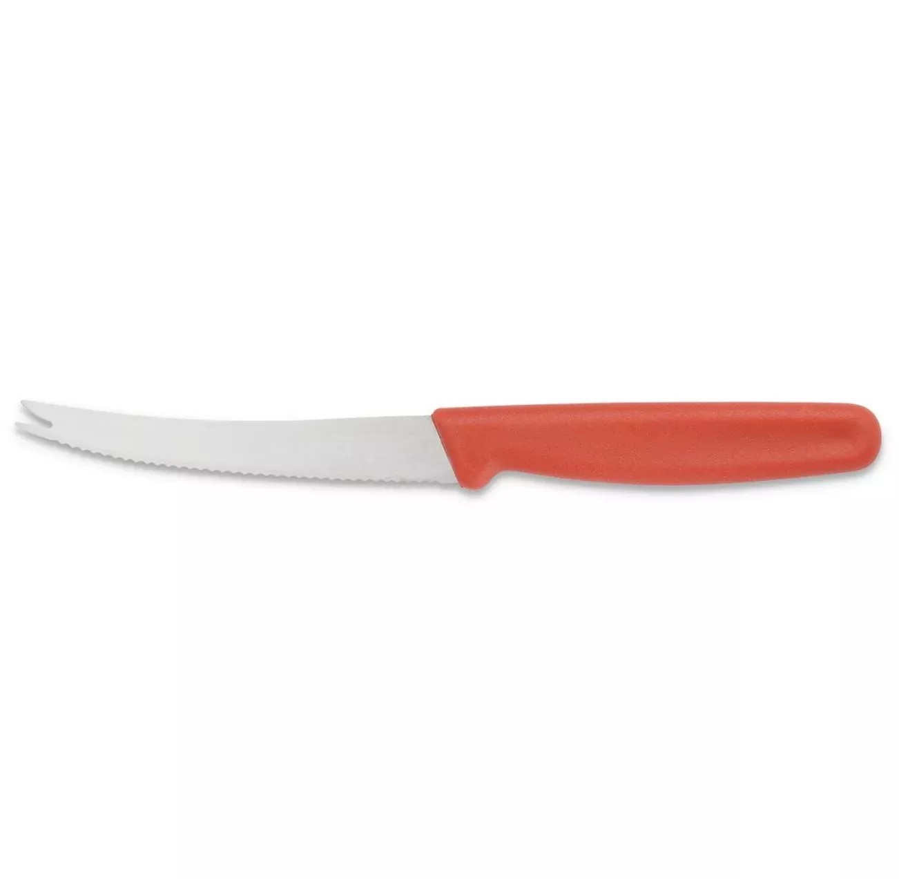 Serrated Fork-Tip Tomato Knife – Red – 4.25"