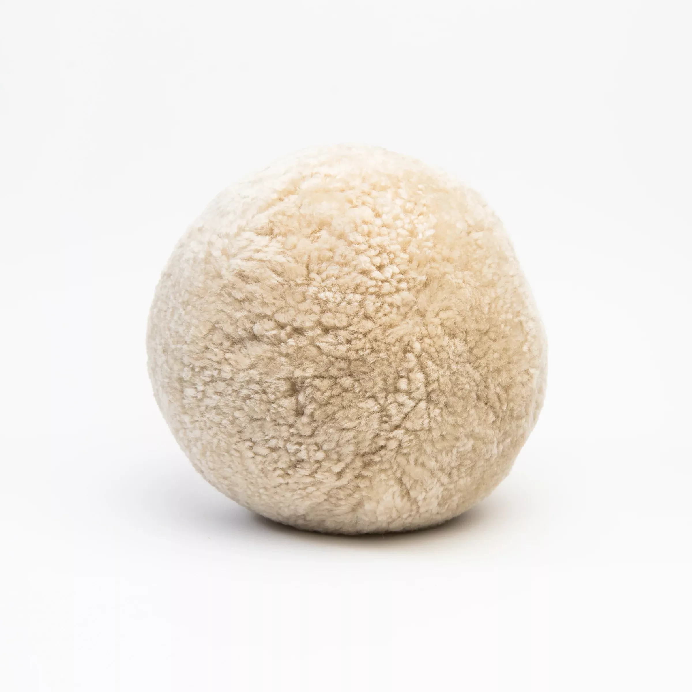 Sheepskin Ball Throw Pillow