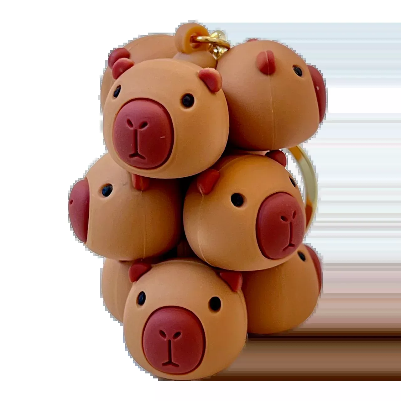 Silly Animals Capybara Family Key Charm