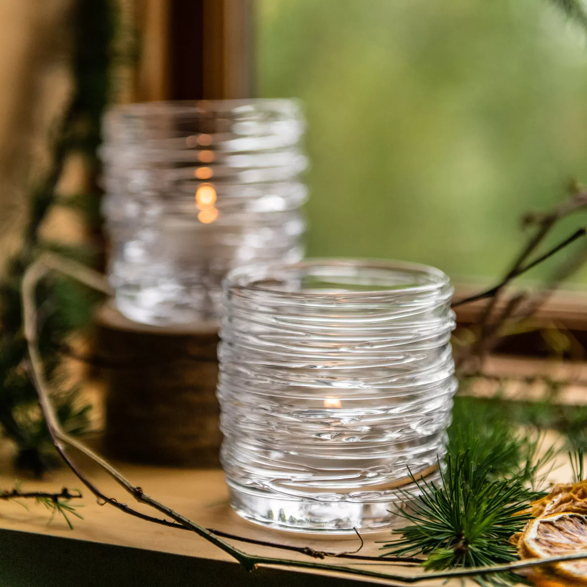 Simon Pearce Echo Lake Tealight, Set of 2
